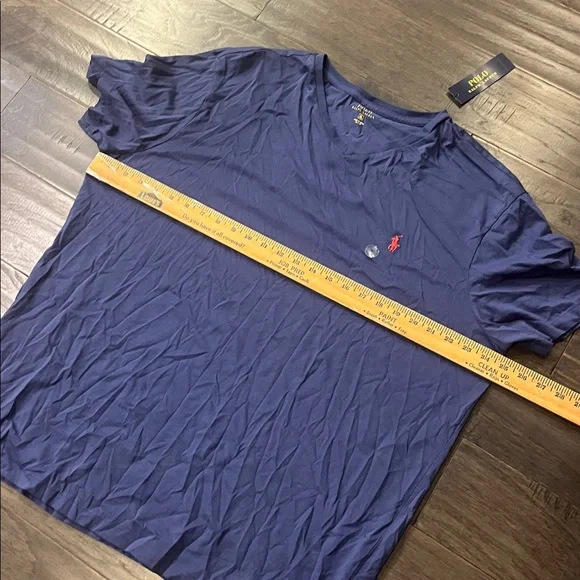 Polo Ralph Lauren Short Sleeve V Neck T Shirt blue new Mens Size XL - Picture 5 of 9